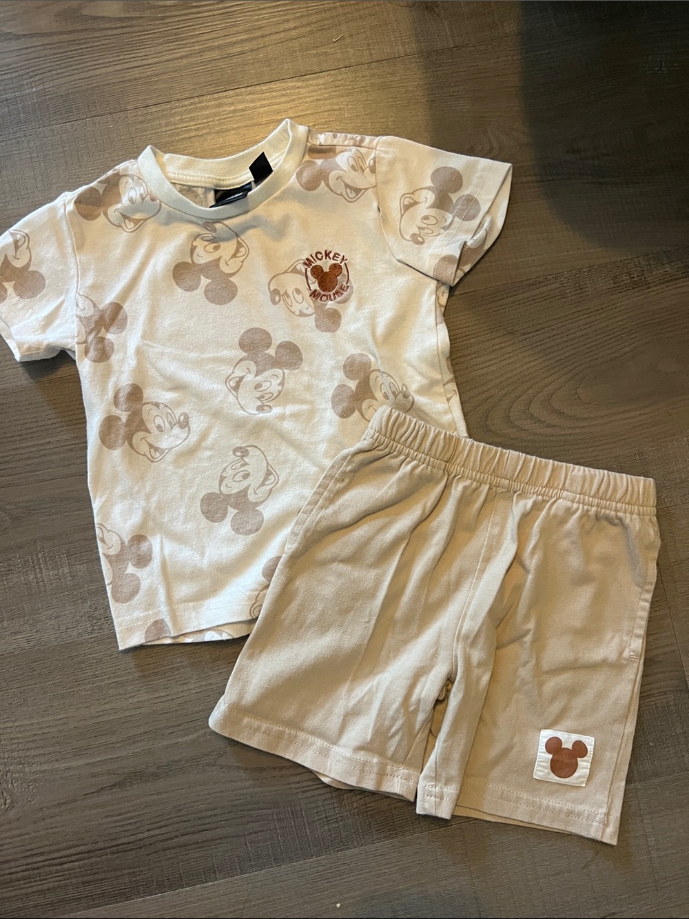 Mickey Mouse Beige & Cream Kids Set